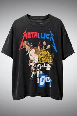 Metallica Damage Inc 1986 Split Pushead Retro Tour Tee Bravado Tag Size Medium